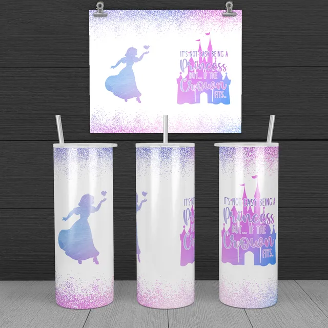 20 oz Stainless Steel Tumbler - It's Not Easy Being a Princess - Snow White