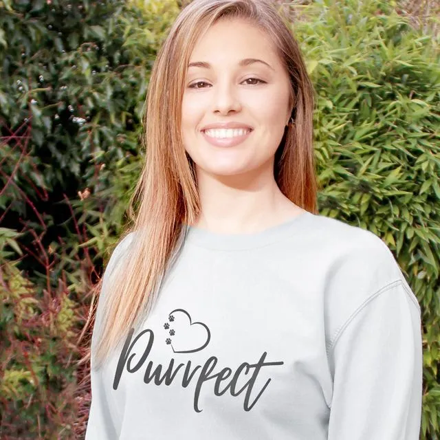 Purrfect - Sweatshirt - Heather Grey