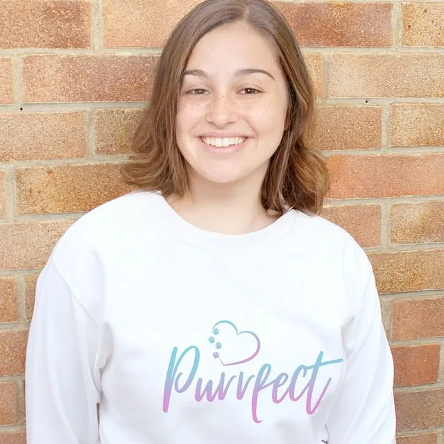 Purrfect - Sweatshirt - White (2-Tone)