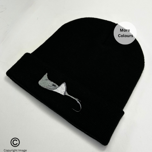 Stingray Embroidered beanie hat - Unisex Beanie