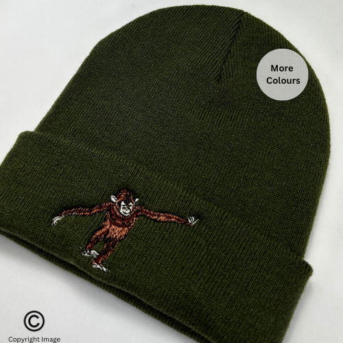 Chimpanzee embroidered Beanie hat- Unisex