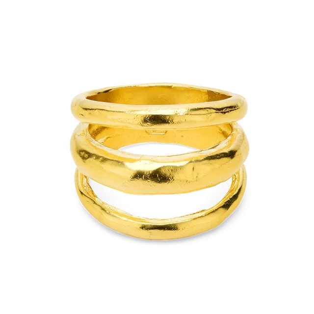 Alliteration Ring - 14K Gold Plated
