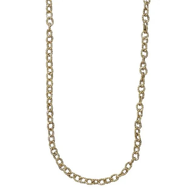 Twisted Link Chain - Brass - 18" *