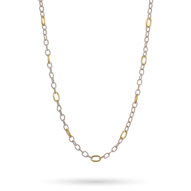Twisted Link with Brass Rings Chain - 18"