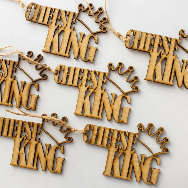 Cheese King! Gift Wrap Toppers (6 pack)