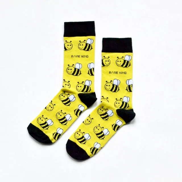 Bee Socks | Bamboo Socks | Yellow Socks | Meadow Socks