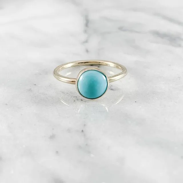 Turquoise 8mm Gemstone Ring