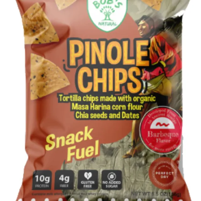 Pinole Chips Barbecue (6) and Pinole Chips Chili-Lime Fuego (6)