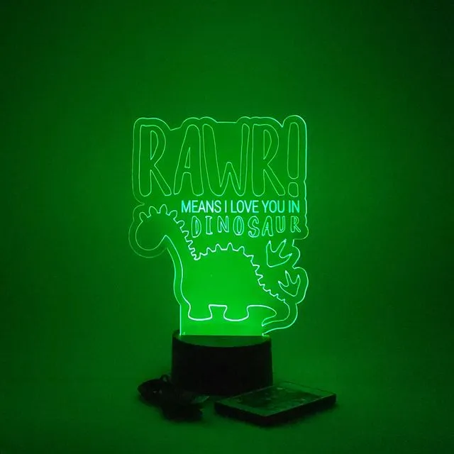 Rawr! Dinosaur LED Night Light Lamp