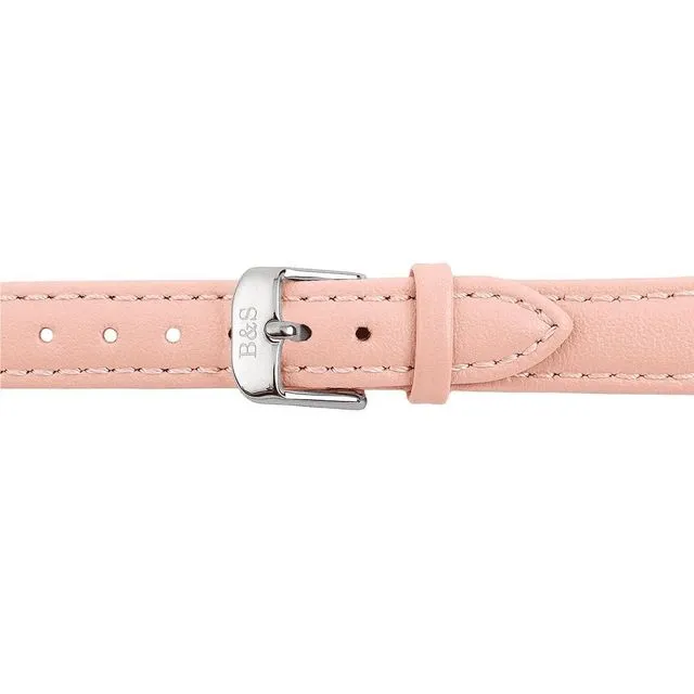 Pink Leather Strap &amp; Silver Buckle