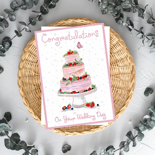 Wedding Day Greeting Card With A Gift Of Alpine Strawberry Seeds