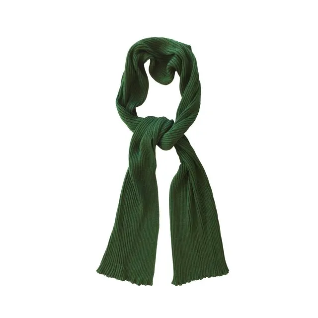 Rib scarf green