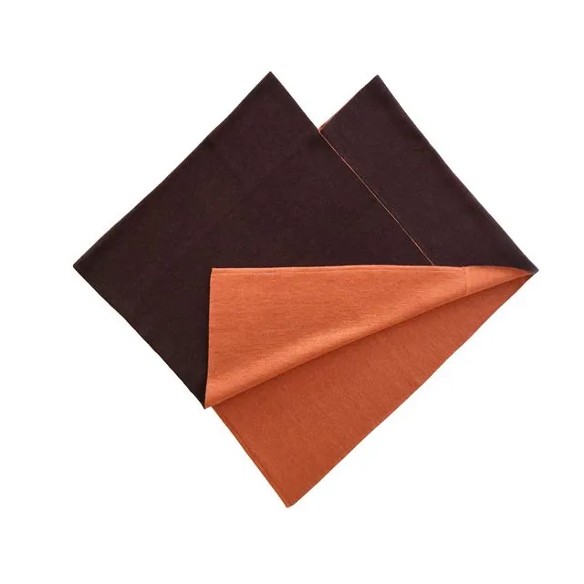 Triangle poncho thin - redbrown/orange