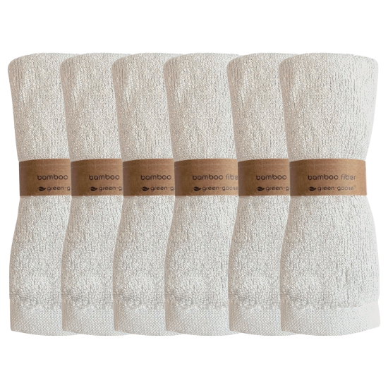 Bamboo Washcloths | 6 Pcs | White