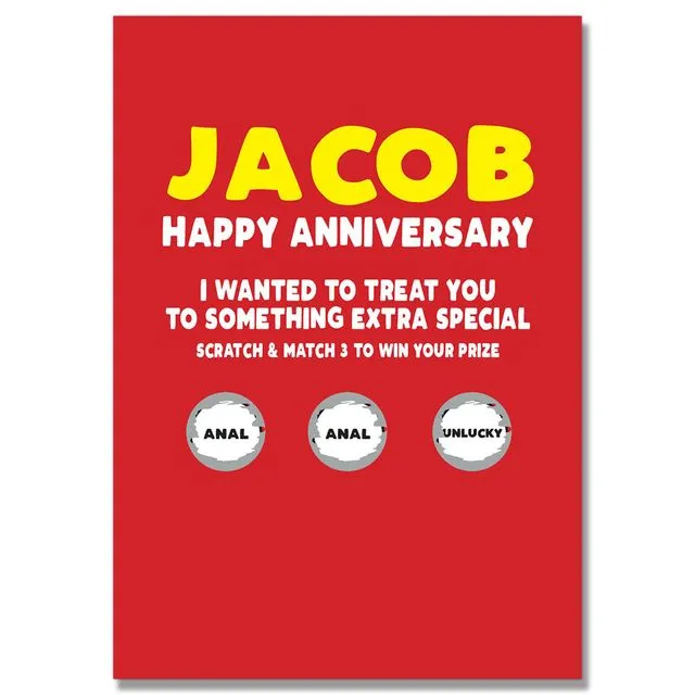 Anniversary Anal Scratchcard PACK OF 6 - A5