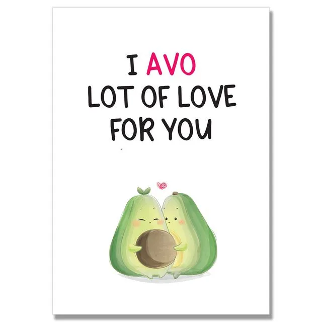 Avo Lot Of Love Card PACK OF 6 - A5