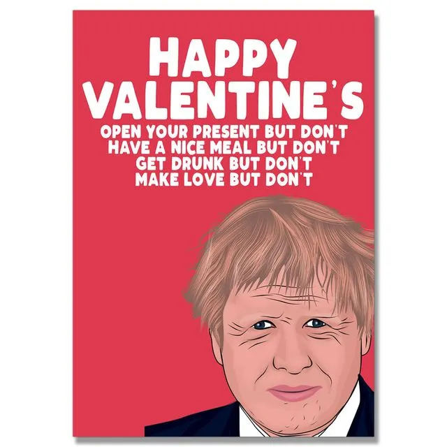 Boris But Don'T Valentines Card PACK OF 6 - A5