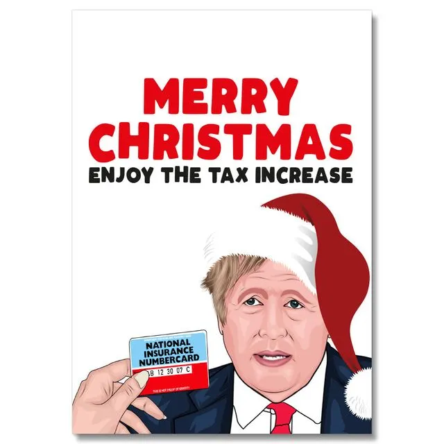 Boris Tax Increase Christmas Card PACK OF 6 - A5