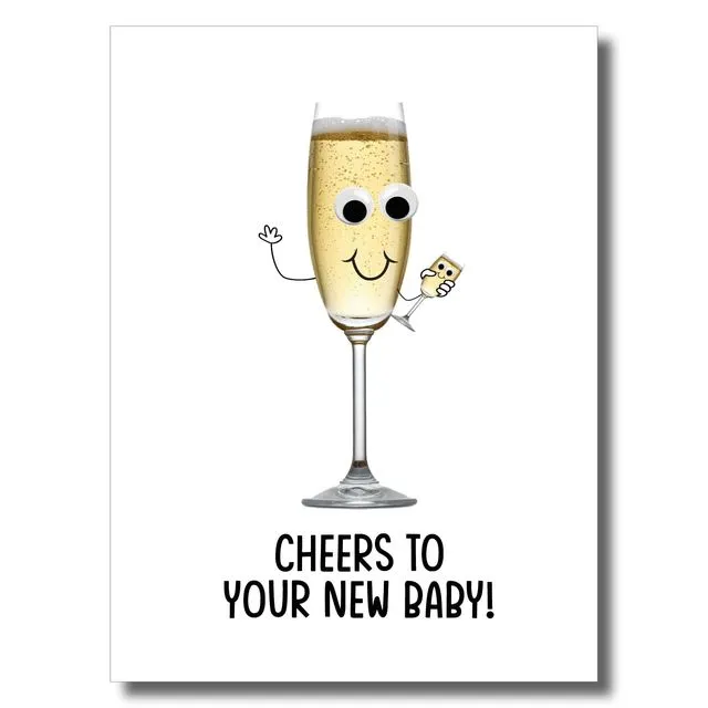 Cheers To Your New Baby Card PACK OF 6 - A5