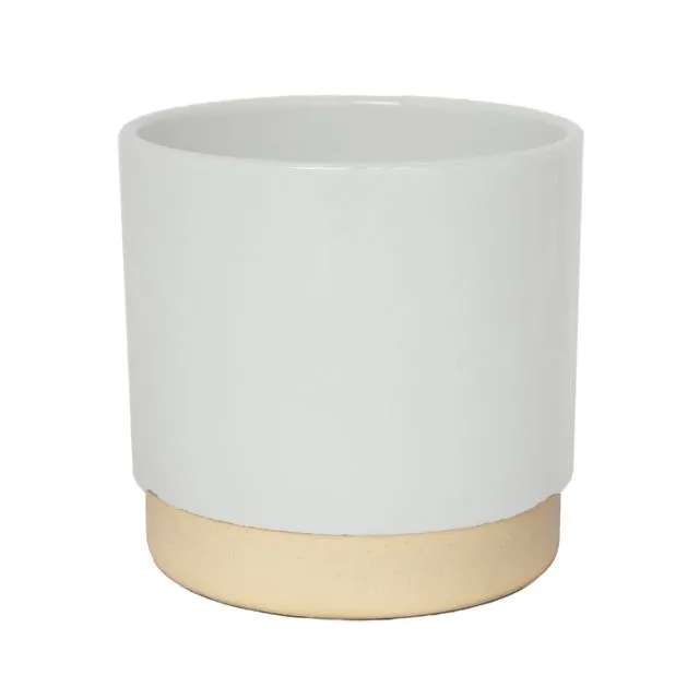 White Enos Pot, Indoor Planter H13.5cm x D13cm