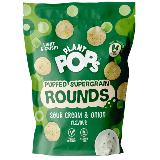 Sour Cream & Onion - Puffed Supergrain Rounds (6 x 70g)