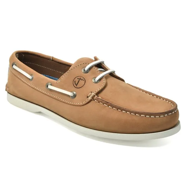 Men’s Boat Shoes Seajure Esterel Light Brown Nubuck Leather