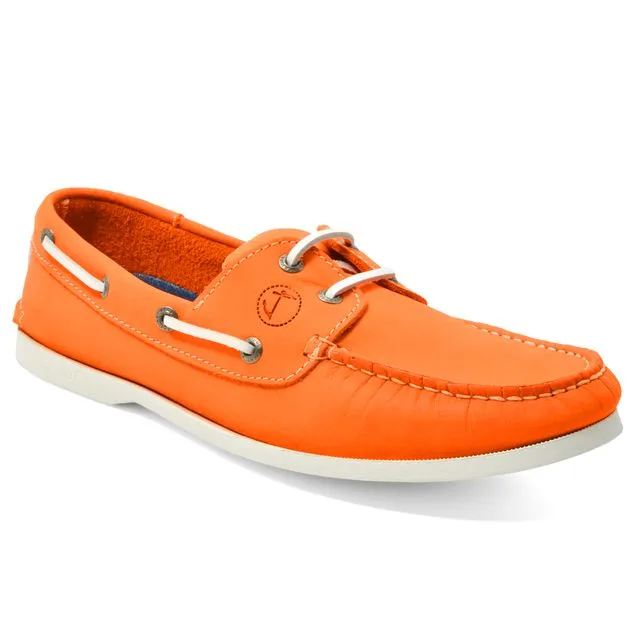 Men’s Boat Shoes Seajure Celestún Orange Nubuck Leather