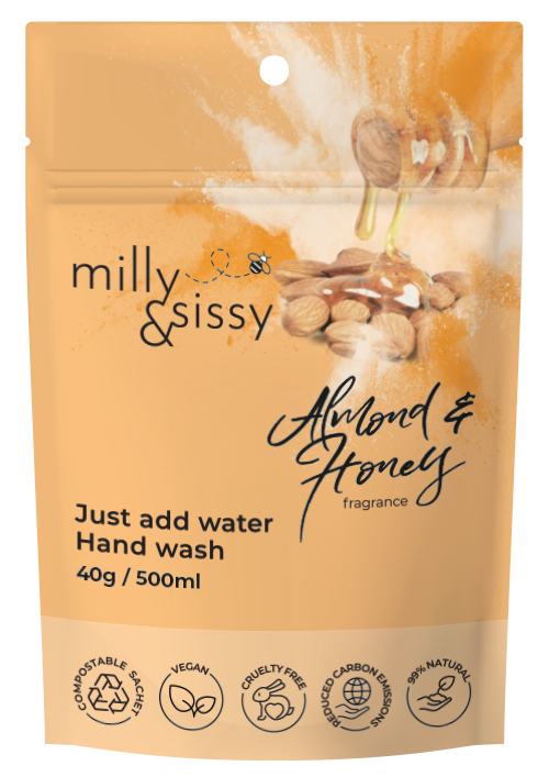 Zero Waste Hand Wash Honey & Almond refill sachet