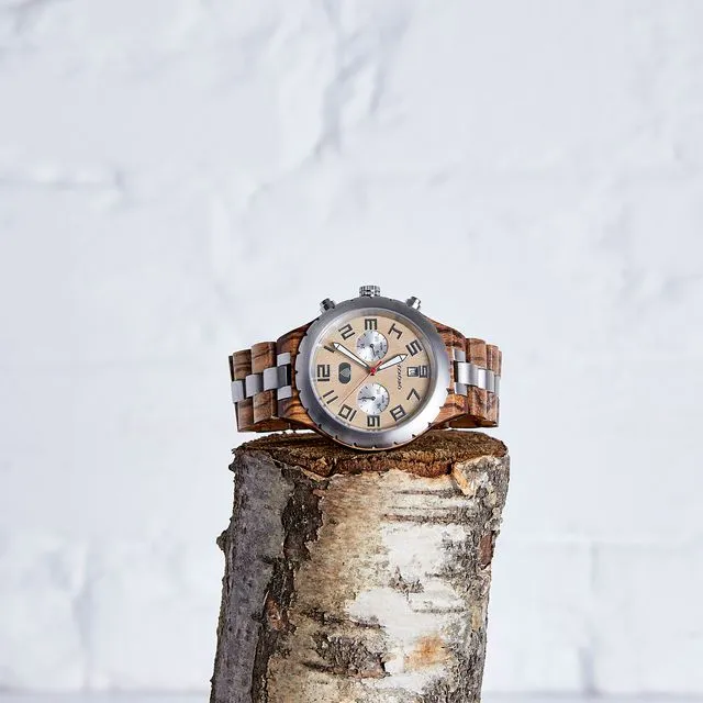 The Sandalwood - Handmade Vegan Wood Chronograph Watch