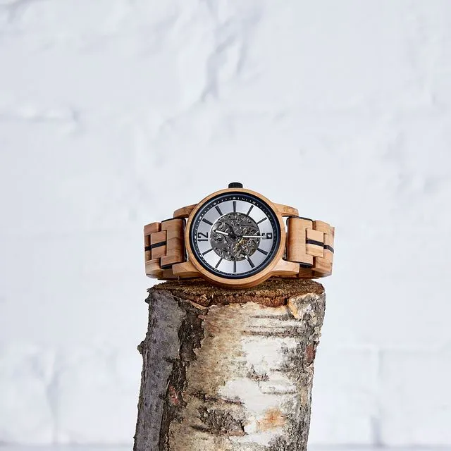 The Sycamore - Handmade Vegan Wood Mechanical Watch