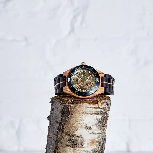 The Rosewood - Vegan Handmade Wood Mechanical Watch