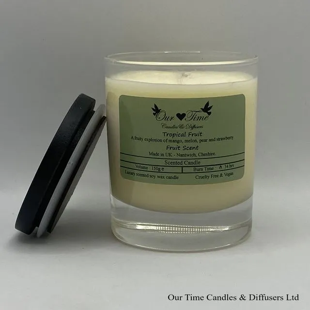 Medium Wax Filled Candle Tropical Fruit