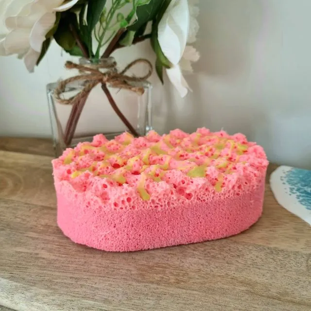Pink Grapefruit Soap Infused Exfoliating Massage Sponge