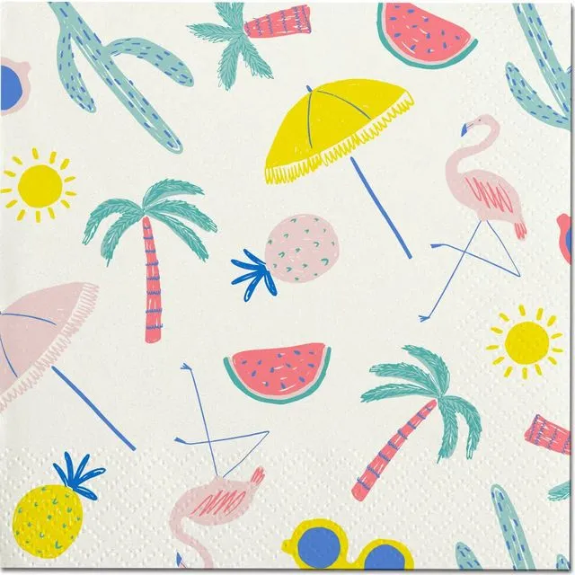 Funny Cocktail Napkins | Tropical Summer - 20ct