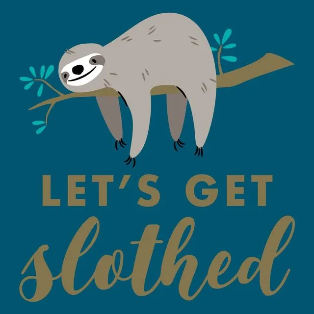 Funny Cocktail Napkins | Let's Get Slothed - 20ct