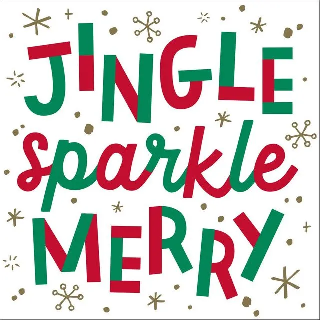 Holiday Cocktail Napkins 20ct |Jingle Sparke Merry