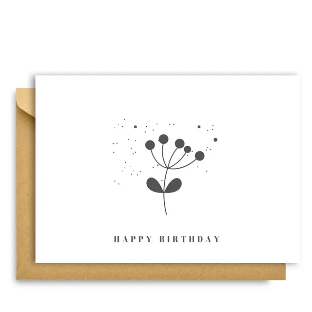 Happy Birthday Flower CARD