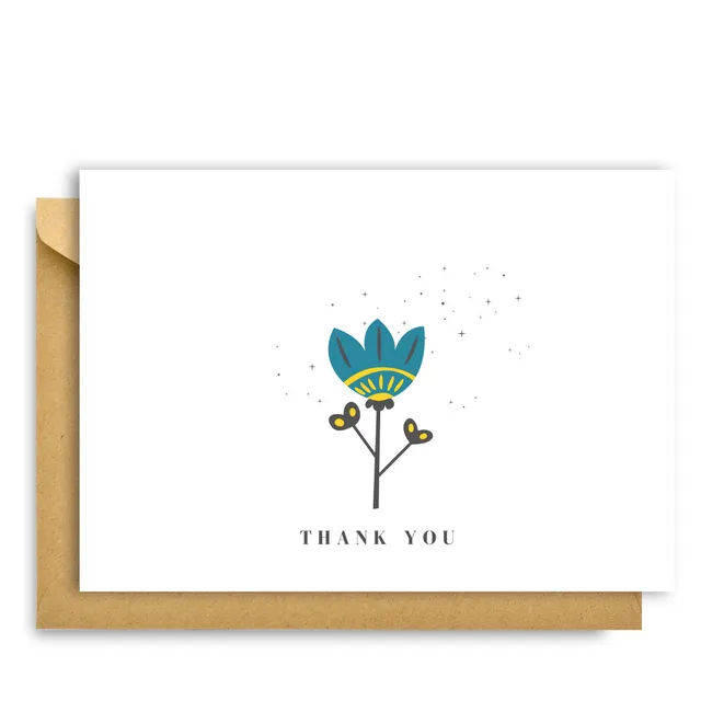 Thank you Nordic Flower CARD