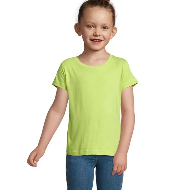 Girl's short-sleeved T-shirt - CHERRY - Green