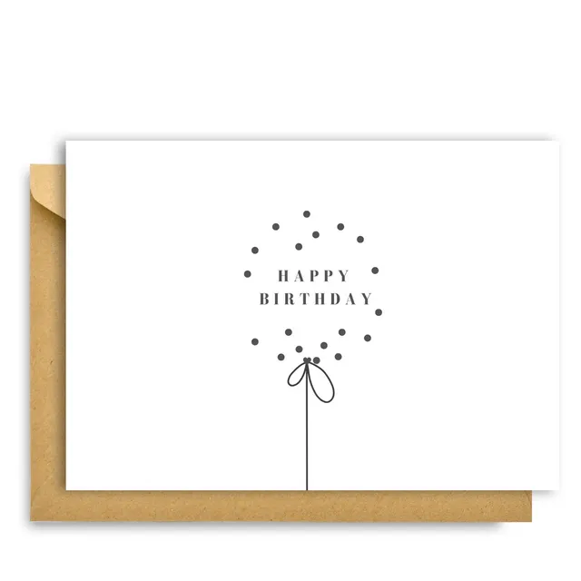 Happy Birthday Ballon Dots CARD