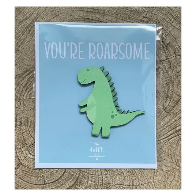 You’re Roarsome Dinosaur Pocket Hug, Dinosaur Gift Token on Card