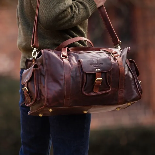 Stamford – Handmade Full Leather Vintage Style Travel Bag / Holdall
