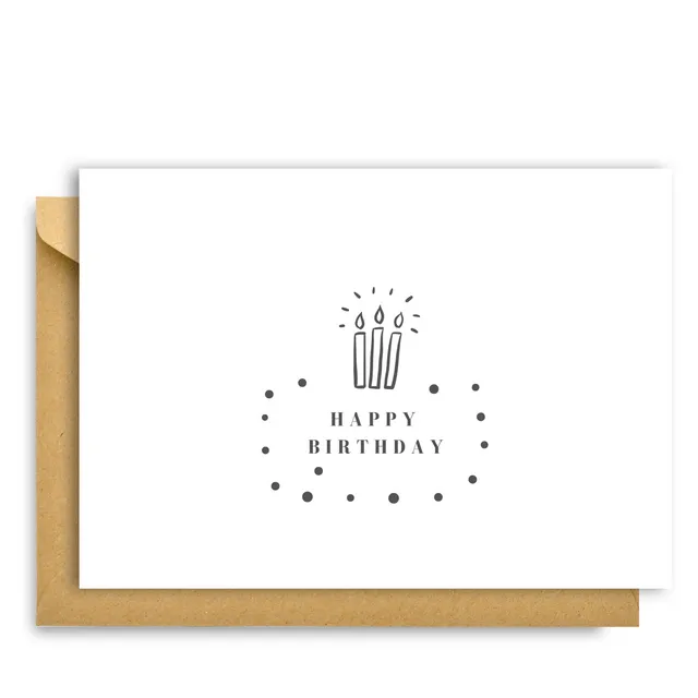 Happy Birthday Cake Dots CARD