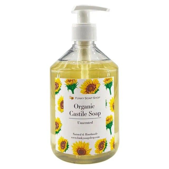 Organic Liquid Castile Soap Unscented, 500ml