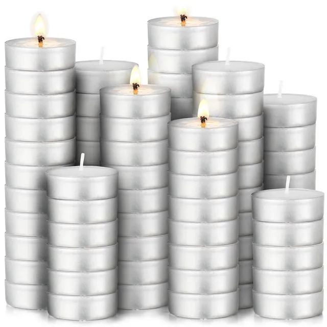 Simple Craft Tea Lights Candles - Unscented Long Lasting (100 Pack)