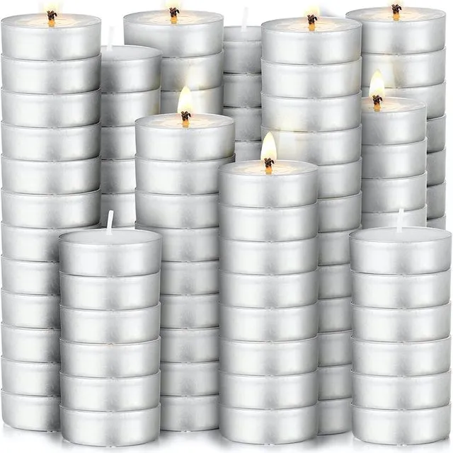 Simple Craft Tea Lights Candles - Unscented Long Lasting (150 Pack)