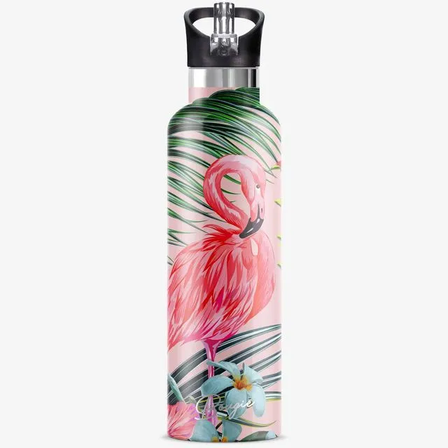 FLAMINGO Stainless Steel Insulated Water Bottle Flip-Sip Lid