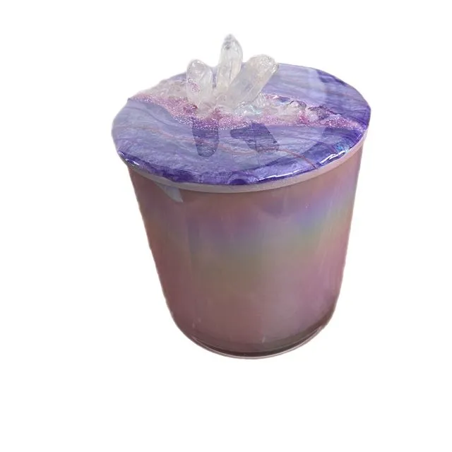 Lilac Crystal Candle