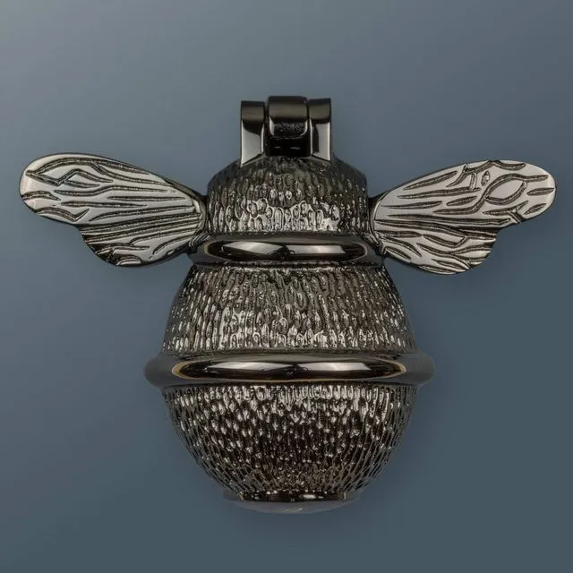 Brass Bumble Bee Door Knocker - Black Nickel Finish