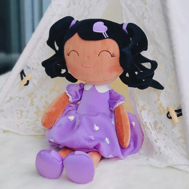 Afro Curlz Doll - Purple